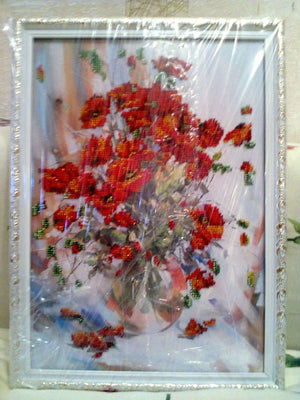 Bead Embroidery Kit Main Bead Embroidery Kit Poppies