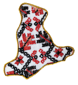Magnets Bead Embroidery Kit Kits for embroidery with beads magnets "Map of Ukraine" Kiev region