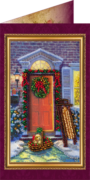 Postcards Bead Embroidery Kit Postcard Bead embroidery kit Funny Christmas – 2