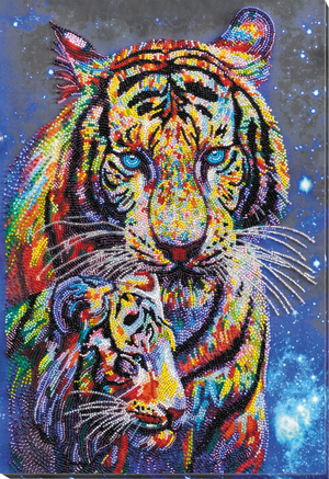Bead Embroidery Kit Main Bead Embroidery Kit Colored tigers