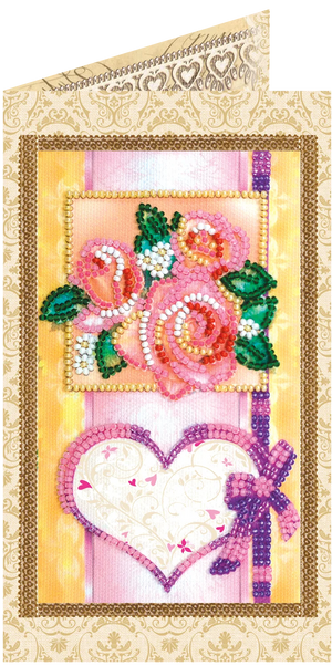 Postcards Bead Embroidery Kit Postcard Bead embroidery kit With love-4