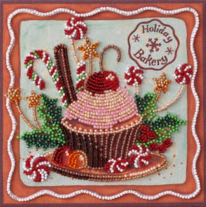 Bead Embroidery Kit Mini Bead embroidery kit Holiday sweets
