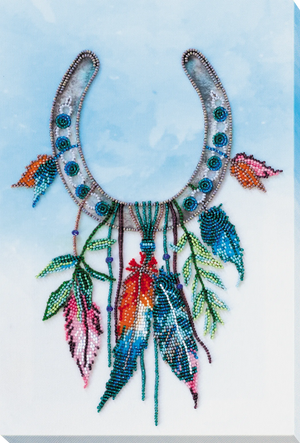 Bead Embroidery Kit Main Bead Embroidery Kit Horseshoe for good luck