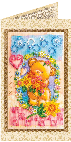 Postcards Bead Embroidery Kit Postcard Bead embroidery kit A clearing in the flowers