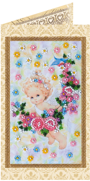 Postcards Bead Embroidery Kit Postcard Bead embroidery kit Present angel