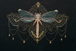 Cross Stitch Kit Cross-stitch kits Golden dragonfly