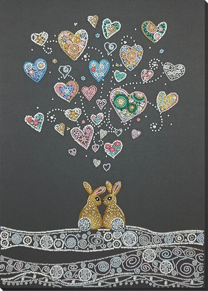 Bead Embroidery Kit Main Bead Embroidery Kit Rabbits in love