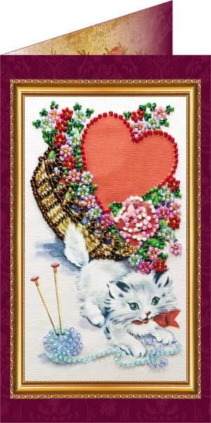 Postcards Bead Embroidery Kit Postcard Bead embroidery kit With love – 2