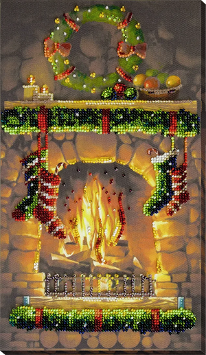 Bead Embroidery Kit Main Bead Embroidery Kit By the fireplace