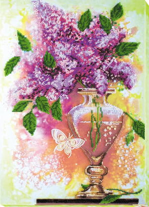 Bead Embroidery Kit Main Bead Embroidery Kit Lilac still life
