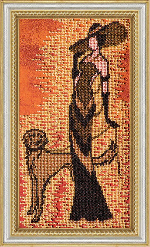 Bead Embroidery Kit The lady with the dog