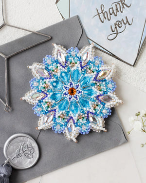 Brooch Embroidery Kit Decoration Snowflake