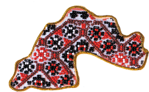 Magnets Bead Embroidery Kit Kits for embroidery with beads magnets "Map of Ukraine" Dnipropetrovsk region