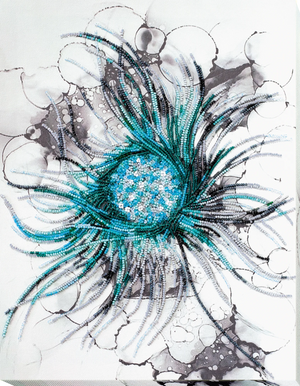 Bead Embroidery Kit Main Bead Embroidery Kit Aquamarine