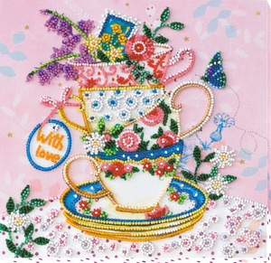Bead Embroidery Kit Mid-sized bead embroidery kit Tea meeting