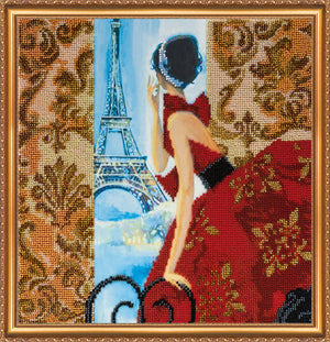 Bead Embroidery Kit Main Bead Embroidery Kit Window to Paris