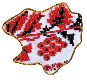 Magnets Bead Embroidery Kit Kits for embroidery with beads magnets "Map of Ukraine" Kharkiv region