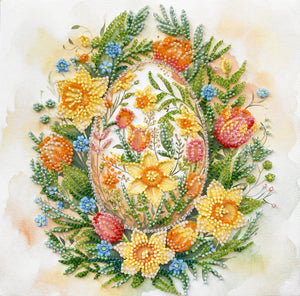 Bead Embroidery Kit Mid-sized bead embroidery kit Easter Symbol (Easter Scenes)