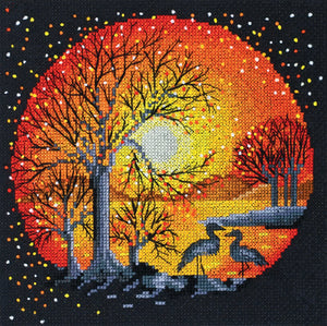 Cross Stitch Kit Cross-stitch kits Heron at sunset