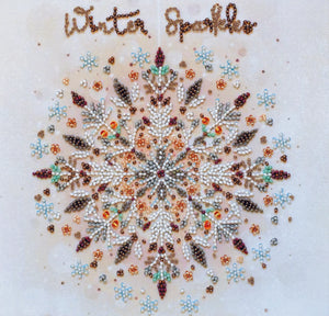 Bead Embroidery Kit Mid-sized bead embroidery kit Snowing