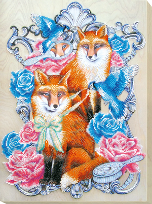 Bead Embroidery Kit Main Bead Embroidery Kit Foxy holiday
