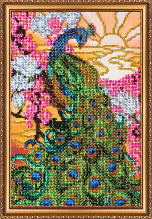 Bead Embroidery Kit Main Bead Embroidery Kit Peacock