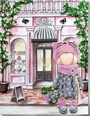 Bead Embroidery Kit Main Bead Embroidery Kit Having a dessert