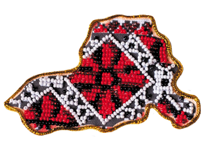 Magnets Bead Embroidery Kit Kits for embroidery with beads magnets "Map of Ukraine" Kherson region