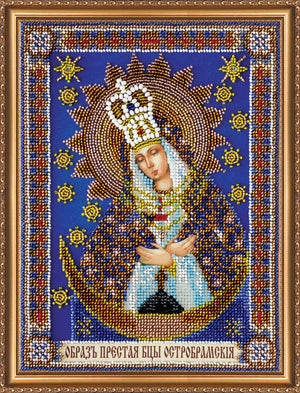 Bead Embroidery Kit Main Bead Embroidery Kit Icon of the Mother of God «Ostrobramskaya»