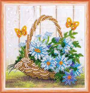 Bead Embroidery Kit Mini Bead embroidery kit Summer bouquet