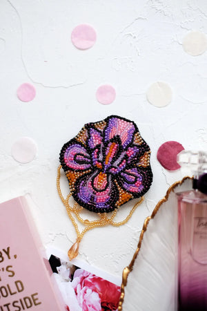 Brooch Embroidery Kit Decoration Flower-de-luce