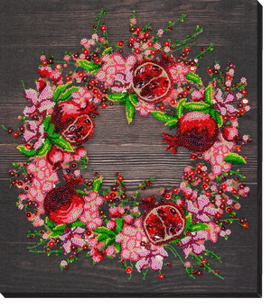 Bead Embroidery Kit Main Bead Embroidery Kit Red рomegranates