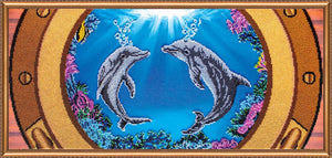 Bead Embroidery Kit Main Bead Embroidery Kit Dolphins