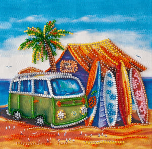 Bead Embroidery Kit Mini Bead embroidery kit Surfing