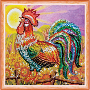 Bead Embroidery Kit Mini Bead embroidery kit Cockerel