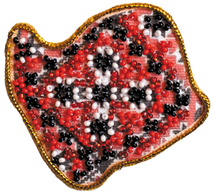 Magnets Bead Embroidery Kit Kits for embroidery with beads magnets "Map of Ukraine" Volyn region