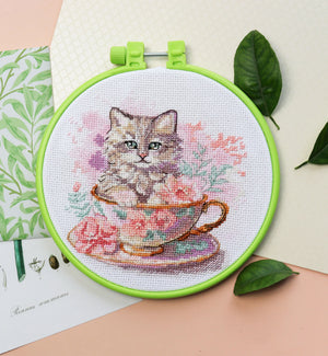 Cross Stitch Kit Cross-stitch kits Tea party