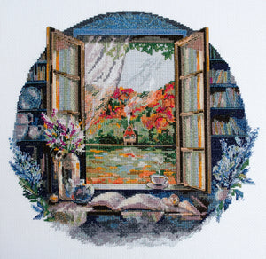 Cross Stitch Kit Cross-stitch kits Tea party by the window