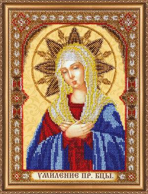 Bead Embroidery Kit Main Bead Embroidery Kit Icon of the Mother of God of «Tenderness»