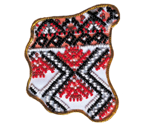 Magnets Bead Embroidery Kit Kits for embroidery with beads magnets "Map of Ukraine" Chernihiv region