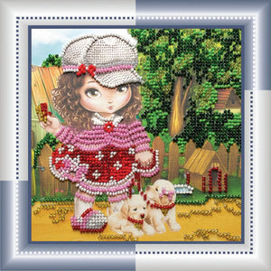 Bead Embroidery Kit Mini Bead embroidery kit Puppies tamer