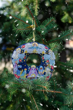 Christmas and New Year Decor Kit Cross-stitch kits three-dimensional decoration Nativity scene