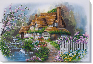 Bead Embroidery Kit Main Bead Embroidery Kit House at the lake