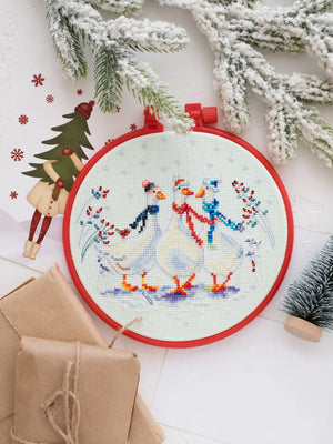 Cross Stitch Kit Cross-stitch kits Three cute geese