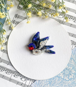 Brooch Embroidery Kit Decoration Song of the Swallow (Decoration)