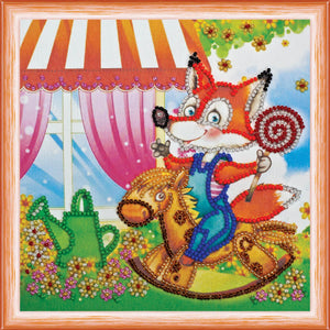 Bead Embroidery Kit Mini Bead embroidery kit On a rocking horse