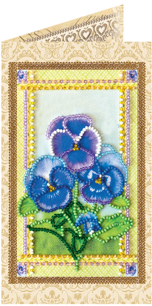 Postcards Bead Embroidery Kit Postcard bead embroidery kits Violet