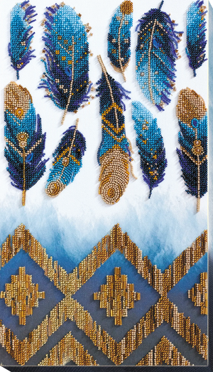 Bead Embroidery Kit Main Bead Embroidery Kit Indigo
