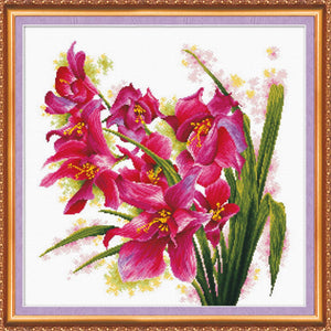 Cross Stitch Kit Cross-stitch kits Purple orchids
