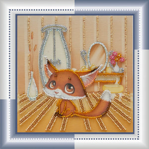 Bead Embroidery Kit Mini Bead embroidery kit Fox pup